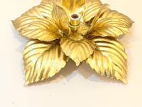Image 7 of Copy of Applique murale fleur en métal doré à la feuille Masca 1970 1980 Hollywood Regency
