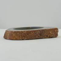 Image 6 of Copy of Vide-poche en tranche d'agate cristal bleu - marron - vintage 1960 cendrier 