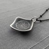Sterling Silver Diamond-shaped Seed Pod Necklace