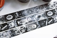 Image 3 of Masonic Art Washi Tape (black and white) 10.9 Yard Roll (20mm Wide)