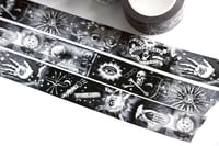 Image 4 of Masonic Art Washi Tape (black and white) 10.9 Yard Roll (20mm Wide)