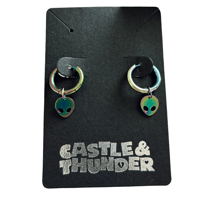 Image 1 of JEN - Alien Huggie Hoops