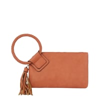 Image 4 of Braided Tassel Wristlet Clutch