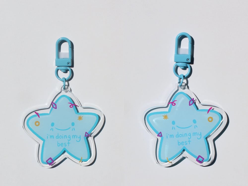 Image of What's On Your Mind Acrylic Keychain Set
