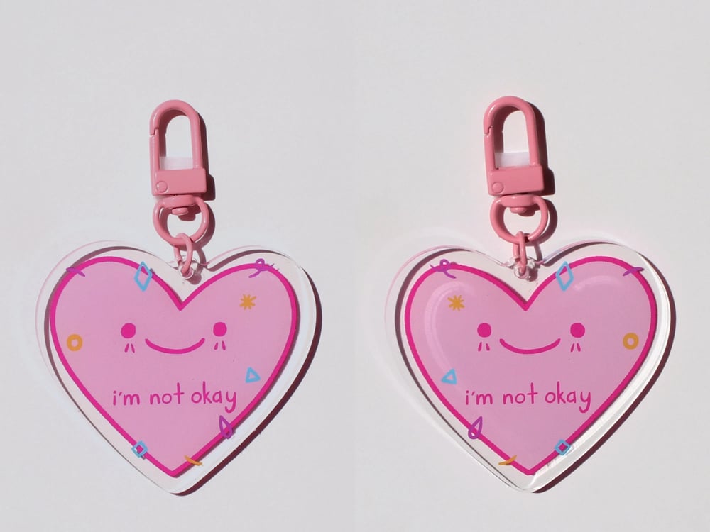 Image of What's On Your Mind Acrylic Keychain Set
