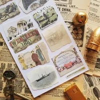 Image 1 of Antique Ephemera Sticker Sheet
