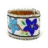 Floral Beaded Cuff (Blue)