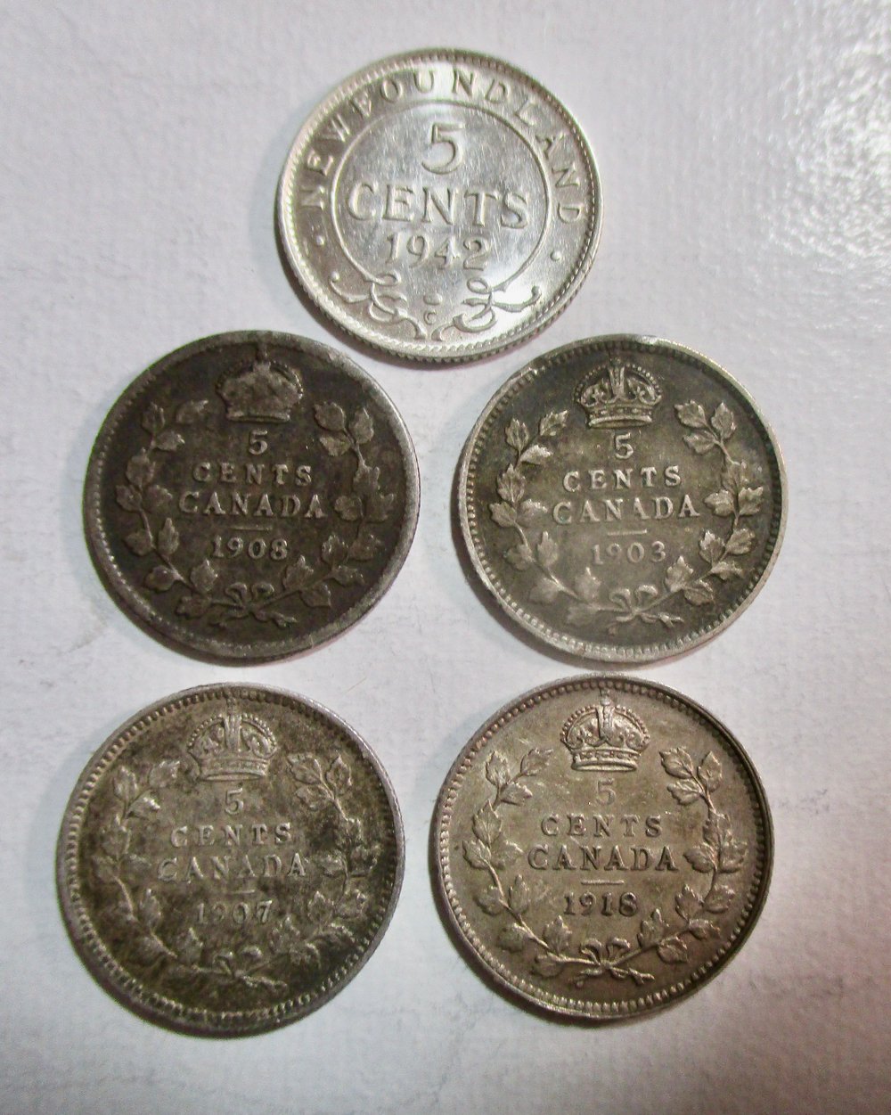 OUTSTANDING EARLY & SCARCE GROUP OF CANADA SILVER NICKELS!