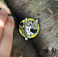 Image 2 of Wolf Boop Snoots Enamel Pin - Friendly Wolves Design