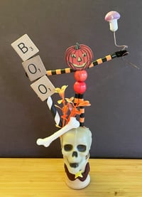 Vintage Dancing Jack-o-Lantern BOO Halloween Decoration