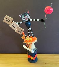 Vintage Silly EEK the Cat Halloween Decoration