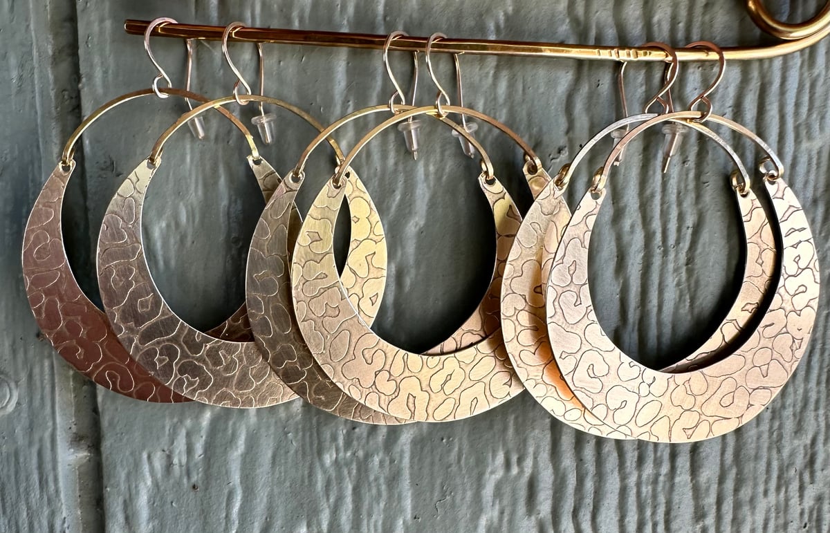 Image of Leopard Crescent Hoops