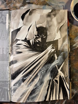 Painted Batman B inside Detective Comics 1000 hardcover (FREE SHIPPING)