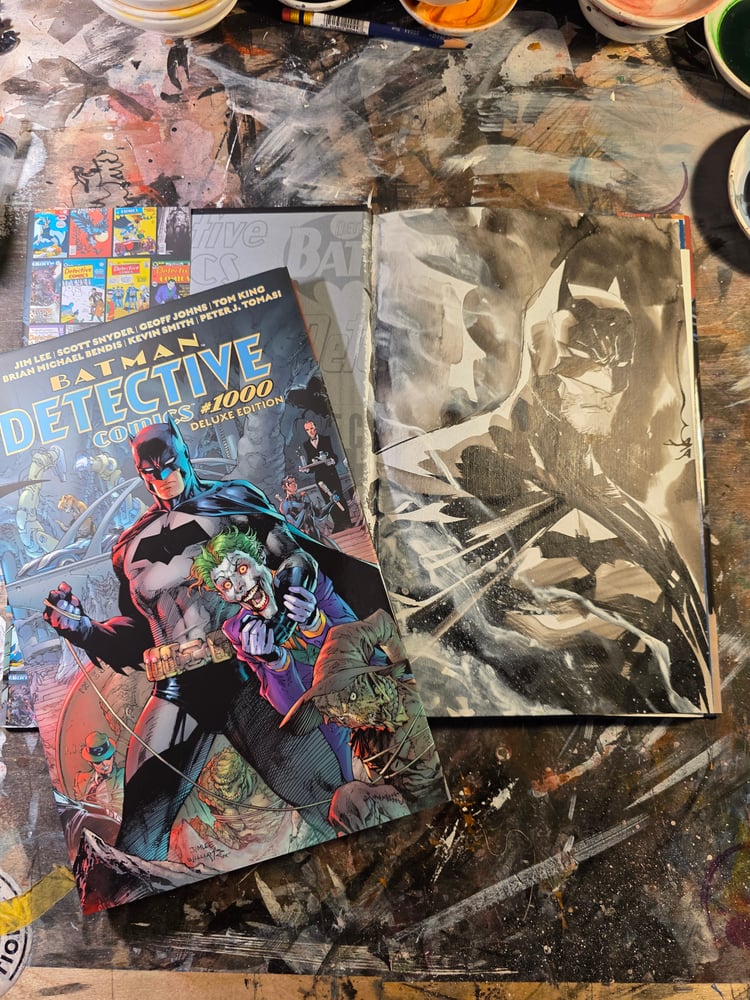 Painted Batman A inside Detective Comics 1000 hardcover (FREE SHIPPING)