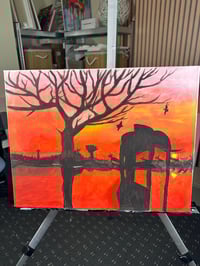 Image 1 of "Walking Thriught Silence"  Acrylic on canvas 14' x 18'