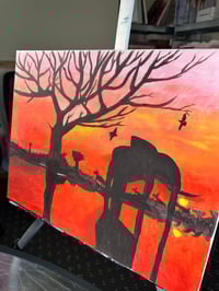 Image 2 of "Walking Thriught Silence"  Acrylic on canvas 14' x 18'