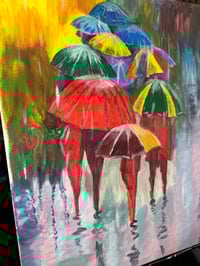 Image 2 of 'Rain in London'  Acrylic on canvas  ( 16' x 20' )