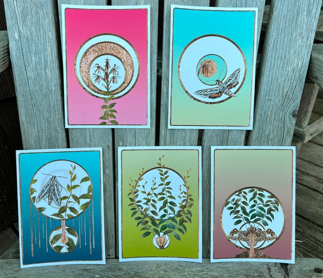 Hidden Jewels Art Prints - Set of Five