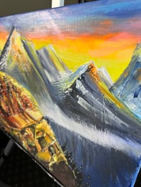 Image 1 of 'Where the Light Touches First' Acrylic and Texture Paste on Canvas 16' x 12'