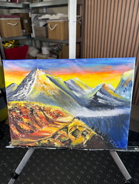 Image 2 of 'Where the Light Touches First' Acrylic and Texture Paste on Canvas 16' x 12'