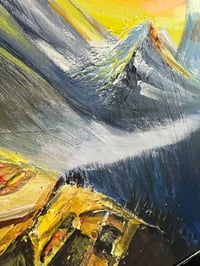 Image 4 of 'Where the Light Touches First' Acrylic and Texture Paste on Canvas 16' x 12'