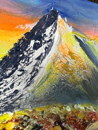 Image 5 of 'Where the Light Touches First' Acrylic and Texture Paste on Canvas 16' x 12'