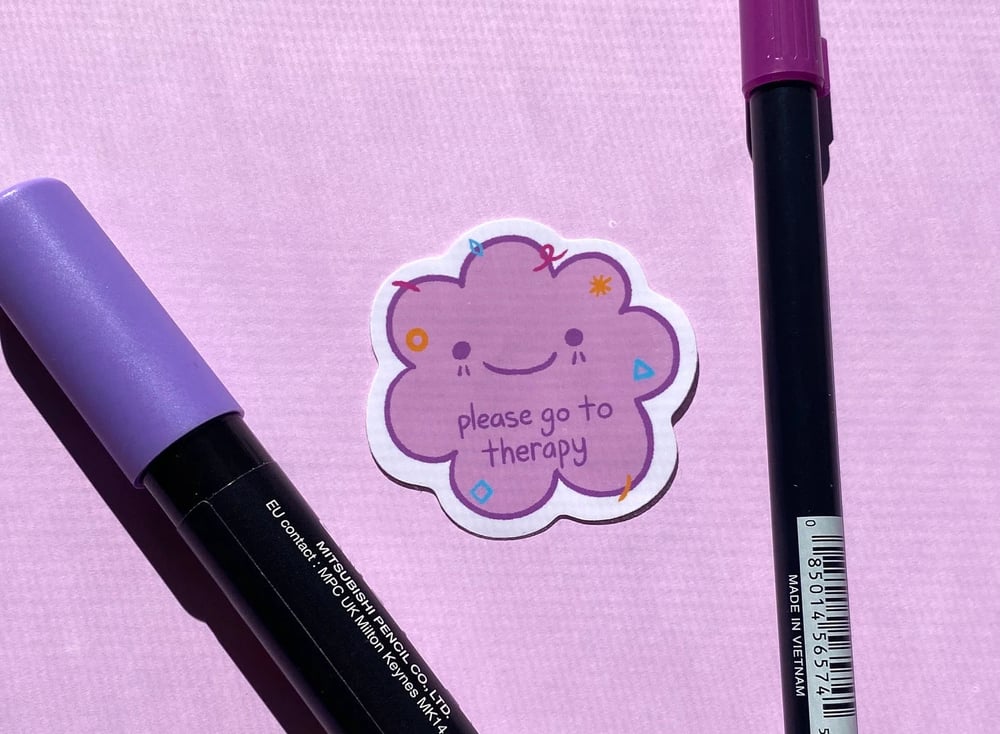 Image of Please Go To Therapy Vinyl Sticker