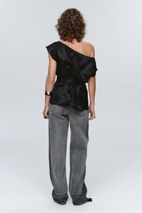 Image 5 of marle jude top black silk jacquard