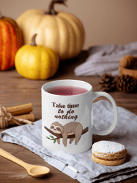 Image 2 of Take time to do nothing Sloth Lovers Coffee Mug, Gift Idea