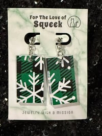 Image of *Green Plaid Snowflakes!