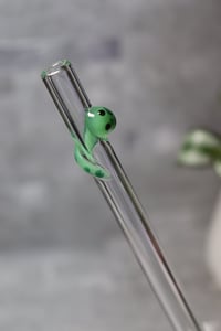 Image 1 of Snake Glass Drinking Straw