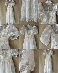Image 5 of Vintage 70s 80s wedding dress with basque waist