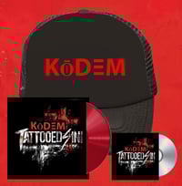 KODEM – TATTOOED SIN EP - LTD ED RED VINYL + CD + TRUCKERS CAP BUNDLE
