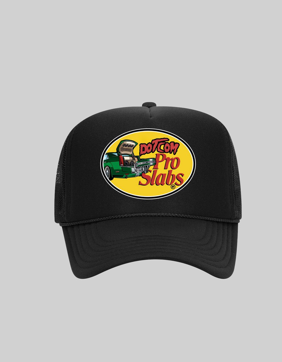 Image of DOTCOM PRO SLAB TRUCKER HAT (BLACK) 