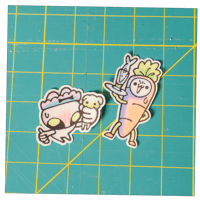 Image 1 of Bunni Love Dogs/Carrot Part Timer Stickers