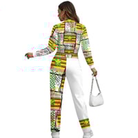 Image 4 of Women's Baseball Jacket and Pants Set- Hawaiian Sovereign Flag Print