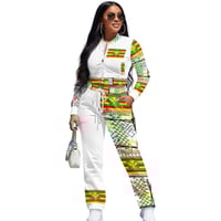 Image 1 of Women's Baseball Jacket and Pants Set- Hawaiian Sovereign Flag Print
