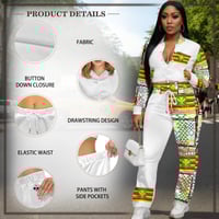 Image 7 of Women's Baseball Jacket and Pants Set- Hawaiian Sovereign Flag Print