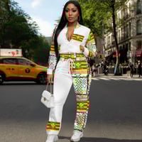 Image 3 of Women's Baseball Jacket and Pants Set- Hawaiian Sovereign Flag Print