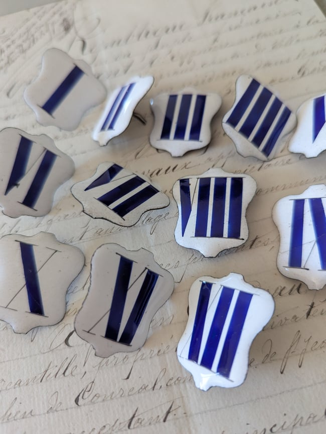 Lot cartouches émaillées 🟦 ou ⬛