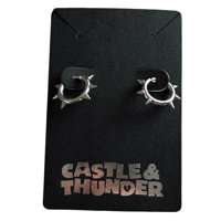 Image 1 of ZARA - Spike Huggie Hoops