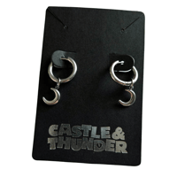 Image 1 of MARIE - Moon Huggie Hoops