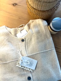 Image 3 of Merino Wool Cardigan – Creme White
