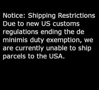 Shipping restrictions