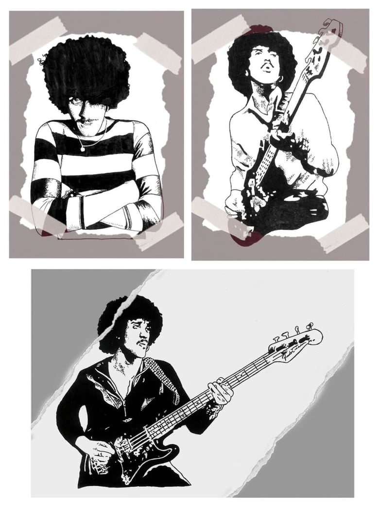 Image of Phil Lynott A5 prints set..