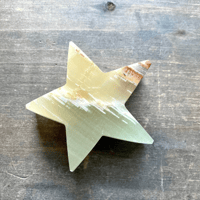 Image 1 of Green Onyx Star Crystal, Heart Chakra Healing Stone, Star Crystal Carving, Sourced from Pakistan