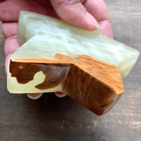 Image 5 of Green Onyx Star Crystal, Heart Chakra Healing Stone, Star Crystal Carving, Sourced from Pakistan