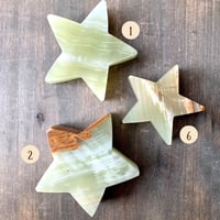 Image 2 of Green Onyx Star Crystal, Heart Chakra Healing Stone, Star Crystal Carving, Sourced from Pakistan