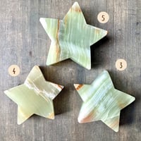 Image 3 of Green Onyx Star Crystal, Heart Chakra Healing Stone, Star Crystal Carving, Sourced from Pakistan