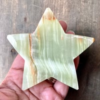 Image 9 of Green Onyx Star Crystal, Heart Chakra Healing Stone, Star Crystal Carving, Sourced from Pakistan